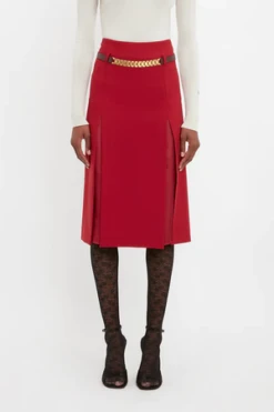 Victoria BeckhamDouble Layer Skirt - Poppy Red 9 Victoria BeckhamDouble Layer Skirt - Poppy Red -Drape Hut Sales Store Double Layer Skirt 20230601192600