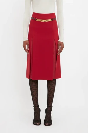 Victoria BeckhamDouble Layer Skirt - Poppy Red 5 Victoria BeckhamDouble Layer Skirt - Poppy Red - Image 3
