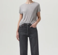 AGOLDEDrew Tee - Grey Heather