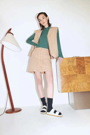 Eve GravelJupe Miro - Cappuccino/Amande 3 Eve GravelJupe Miro - Cappuccino/Amande