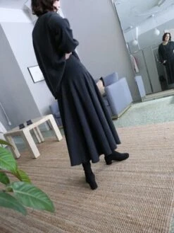 Extreme CashmereEXTREME CASHMERE N313 TWIRL SKIRT - SHADOW