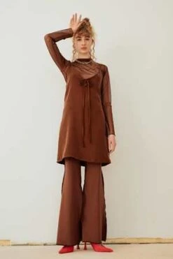 Eliza FaulknerJojo Pants - Brown -Drape Hut Sales Store Eliza Faulkner Jojo Pants Brown 20221004045514 3