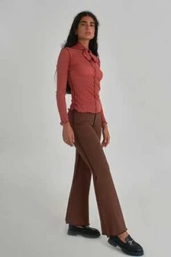 Eliza FaulknerJojo Pants - Brown -Drape Hut Sales Store Eliza Faulkner Jojo Pants Brown 20221004045515 1