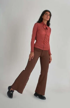 Eliza FaulknerJojo Pants - Brown -Drape Hut Sales Store Eliza Faulkner Jojo Pants Brown 20221004045515