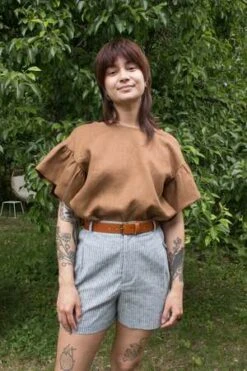 Eliza FaulknerRaffi Top - Cocoa -Drape Hut Sales Store Eliza Faulkner Raffi Top Cocoa 20230614163104 1