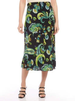 Fifteen TwentyBias Cut Midi Skirt - Paisley