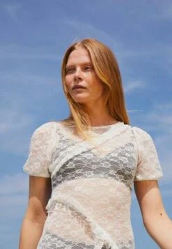 DAMSON MADDERFlower Lace Midi Dress - White -Drape Hut Sales Store Flower Lace Midi Dress White 20231012051923 1