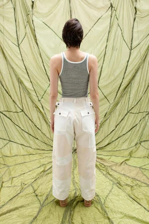 W'MenswearW'menswear Good Ol' Whats-her-face Unisex Freedom Flight Trouser - Off White 5 W'MenswearW'menswear Good Ol' Whats-her-face Unisex Freedom Flight Trouser - Off White - Image 3