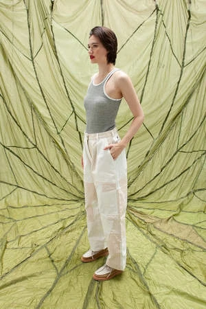 W'MenswearW'menswear Good Ol' Whats-her-face Unisex Freedom Flight Trouser - Off White 4 W'MenswearW'menswear Good Ol' Whats-her-face Unisex Freedom Flight Trouser - Off White - Image 2