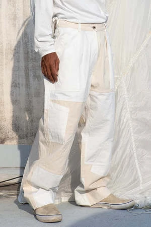 W'MenswearW'menswear Good Ol' Whats-her-face Unisex Freedom Flight Trouser - Off White 7 W'MenswearW'menswear Good Ol' Whats-her-face Unisex Freedom Flight Trouser - Off White - Image 5