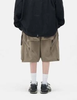 GOOPiMADEMWS-01 Hydrodynamics Utility Zip-Shorts - Ochre Green -Drape Hut Sales Store GOOPiMADE MWS 01 Hydrodynamics Utility Zip Shorts Ochre Green 20230612221541 1