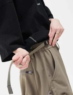 GOOPiMADEMWS-01 Hydrodynamics Utility Zip-Shorts - Ochre Green -Drape Hut Sales Store GOOPiMADE MWS 01 Hydrodynamics Utility Zip Shorts Ochre Green 20230612221541