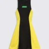 GanniSporty Jersey Tennis Dress - Black/Yellow -Drape Hut Sales Store Ganni Sporty Jersey Tennis Dress Black Yellow 20230211011716