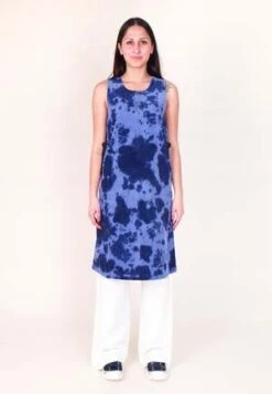 GramicciWaffle Cord Mid-Length Dress - Navy Bleach Dye -Drape Hut Sales Store Gramicci Waffle Cord Mid Length Dress Navy Bleach Dye 20230919134416 1