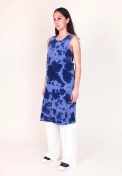 GramicciWaffle Cord Mid-Length Dress - Navy Bleach Dye -Drape Hut Sales Store Gramicci Waffle Cord Mid Length Dress Navy Bleach Dye 20230919134417