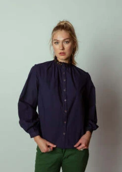 H+ Hannoh WesselH+ Hannoh Wessel Clareta Cotton Shirt - Ink -Drape Hut Sales Store Hannoh Clareta Ink Cotton Shirt 20231015135134 1