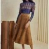 Hunter BellIda Suede Skirt - Light Brown -Drape Hut Sales Store Hunter Bell Ida Skirt in Light Brown Suede 20230913225537