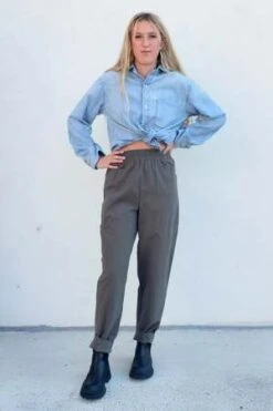 Eve GravelIZMIR Pant - Pine -Drape Hut Sales Store IZMIR Pant Pine 20230910082509