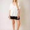 NKCJune Twist Blouse - White -Drape Hut Sales Store June Twist Blouse In White 20231101102925