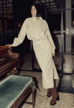 NKCKnox Skirt - Cream -Drape Hut Sales Store Knox Skirt in Cream 20231101213132