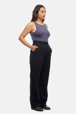 LACAUSA ClothingEcho Trousers - Tar -Drape Hut Sales Store Lacausa Echo Trousers Tar 20220216011525