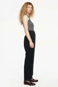LACAUSA ClothingEcho Trousers - Tar -Drape Hut Sales Store Lacausa Echo Trousers Tar 20220216011527