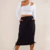 NLTLaine Ruched Skirt - Black -Drape Hut Sales Store Laine Ruched Skirt Black 20230621225210