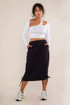 NLTLaine Ruched Skirt - Black