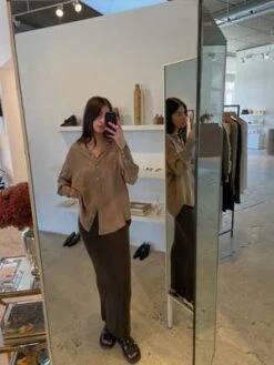 LUCY PARISLatte Maggie Button Down - Brown -Drape Hut Sales Store Latte Maggie Button Down 20231008225558 1