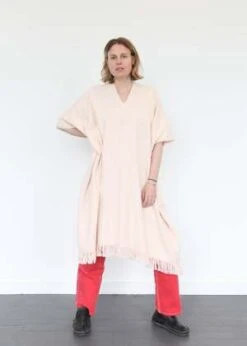 Drape Hut Sales Store -Drape Hut Sales Store Lauren Manoogian Handwoven Tela Caftan Petal Natural 20230406005939