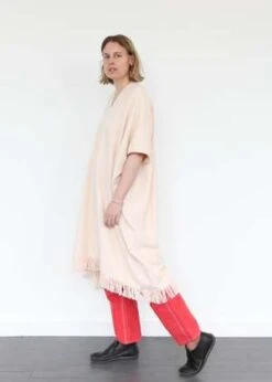 Lauren ManoogianHandwoven Tela Caftan - Petal/Natural -Drape Hut Sales Store Lauren Manoogian Handwoven Tela Caftan Petal Natural 20230406005941