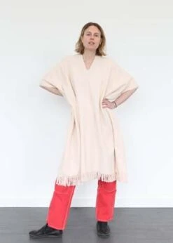 Lauren ManoogianHandwoven Tela Caftan - Petal/Natural -Drape Hut Sales Store Lauren Manoogian Handwoven Tela Caftan Petal Natural 20230406005943