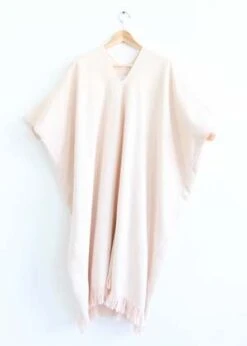 Lauren ManoogianHandwoven Tela Caftan - Petal/Natural -Drape Hut Sales Store Lauren Manoogian Handwoven Tela Caftan Petal Natural 20230406005945