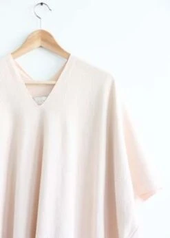 Lauren ManoogianHandwoven Tela Caftan - Petal/Natural -Drape Hut Sales Store Lauren Manoogian Handwoven Tela Caftan Petal Natural 20230406005949