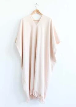 Lauren ManoogianHandwoven Tela Caftan - Petal/Natural -Drape Hut Sales Store Lauren Manoogian Handwoven Tela Caftan Petal Natural 20230406005950