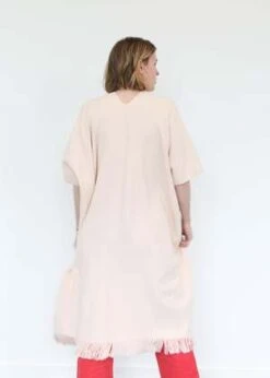 Lauren ManoogianHandwoven Tela Caftan - Petal/Natural -Drape Hut Sales Store Lauren Manoogian Handwoven Tela Caftan Petal Natural 20230406005957