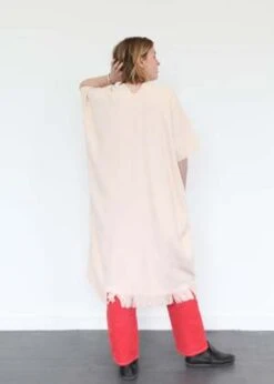 Lauren ManoogianHandwoven Tela Caftan - Petal/Natural -Drape Hut Sales Store Lauren Manoogian Handwoven Tela Caftan Petal Natural 20230406005958
