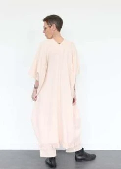 Lauren ManoogianHandwoven Tela Caftan - Petal/Natural -Drape Hut Sales Store Lauren Manoogian Handwoven Tela Caftan Petal Natural 20230406010001