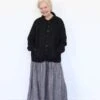 ICHI ANTIQUITESLinen Dobby Skirt - Black -Drape Hut Sales Store Linen Dobby Skirt Black 20231012182518