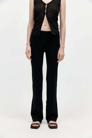 St. AgniLow Waist Knit Pants - Black 3 St. AgniLow Waist Knit Pants - Black