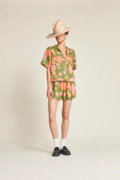 Birds Of Paradis By TrovataLucy Short - Papaya Bloom -Drape Hut Sales Store Lucy Short in Papaya Bloom 20230223224806