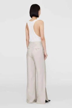 Anine BingLyra Linen Blend Trouser - Dove 9 Anine BingLyra Linen Blend Trouser - Dove -Drape Hut Sales Store Lyra Trouser in Dove Linen Blend 20230619214757 1