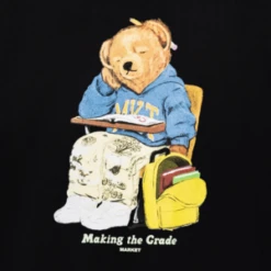 MARKETMarket Making The Grade Bear T-shirt - Washed Black -Drape Hut Sales Store MAKING THE GRADE BEAR T SHIRT 20230804205050