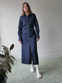 Maison MargielaDENIM MIDI DRESS - INDIGO