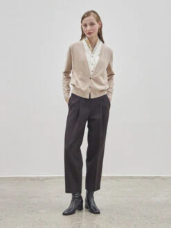 Maison De InesTwill Wool Slacks - Deep Brown -Drape Hut Sales Store Maison De Ines Twill Wool Slacks Deep Brown 20231013165054