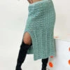 Marco RambaldiBraided Knitted Skirt - Green -Drape Hut Sales Store Marco Rambaldi Braided Knitted Skirt Green 20221210032448