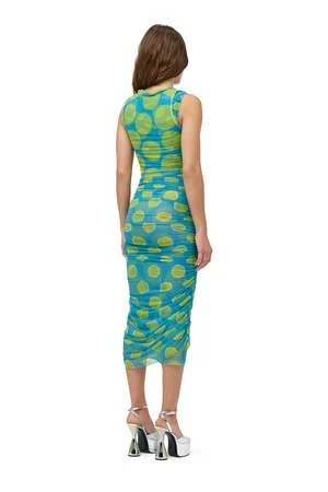 Simon MillerMesh Cielo Dress - Suburban Blue/Valley Green Dot Print 4 Simon MillerMesh Cielo Dress - Suburban Blue/Valley Green Dot Print - Image 2