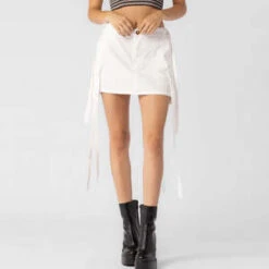 Misc EtcCargo Strap Mini Skirt - White -Drape Hut Sales Store Misc Etc Cargo Strap Mini Skirt White 20231004084214