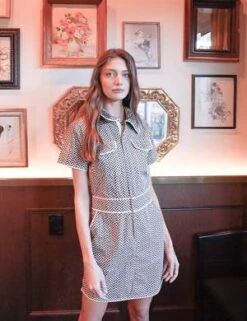 Never A WallflowerNever A Wallflower Utility Dress - Desert Chevron