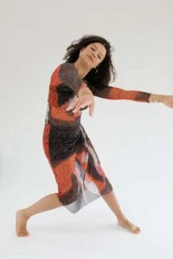 Nin StudioSwirl Dress - Print -Drape Hut Sales Store Nin Studio Swirl Dress 20231011002046